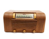 Vintage Hoffman Tube Radio Model A 300 1946 Wooden Cabinet Tabletop Works