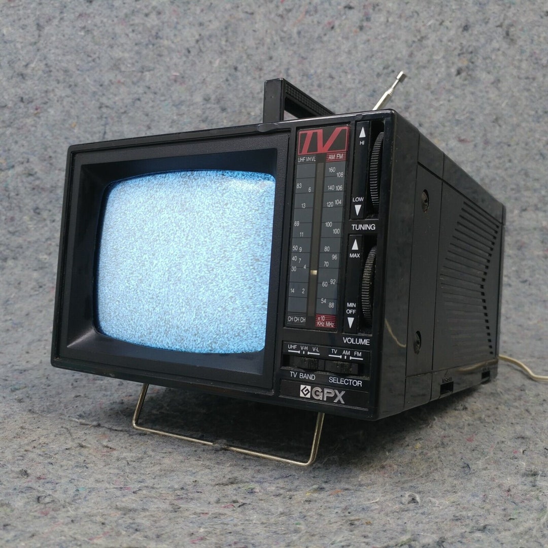 GPX TVP5B TV Am/fm Radio Portable 5 Black & White Television 1990's ...