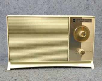 Truetone Tube Radio Model DC 1612 AM Off White 1960's Vintage MCM Mid Century