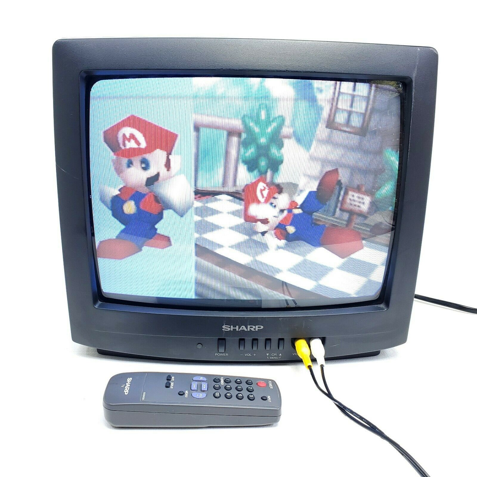 Vintage CRT TV Retro Gaming Television 13" Sanyo 1997 90's Works, No