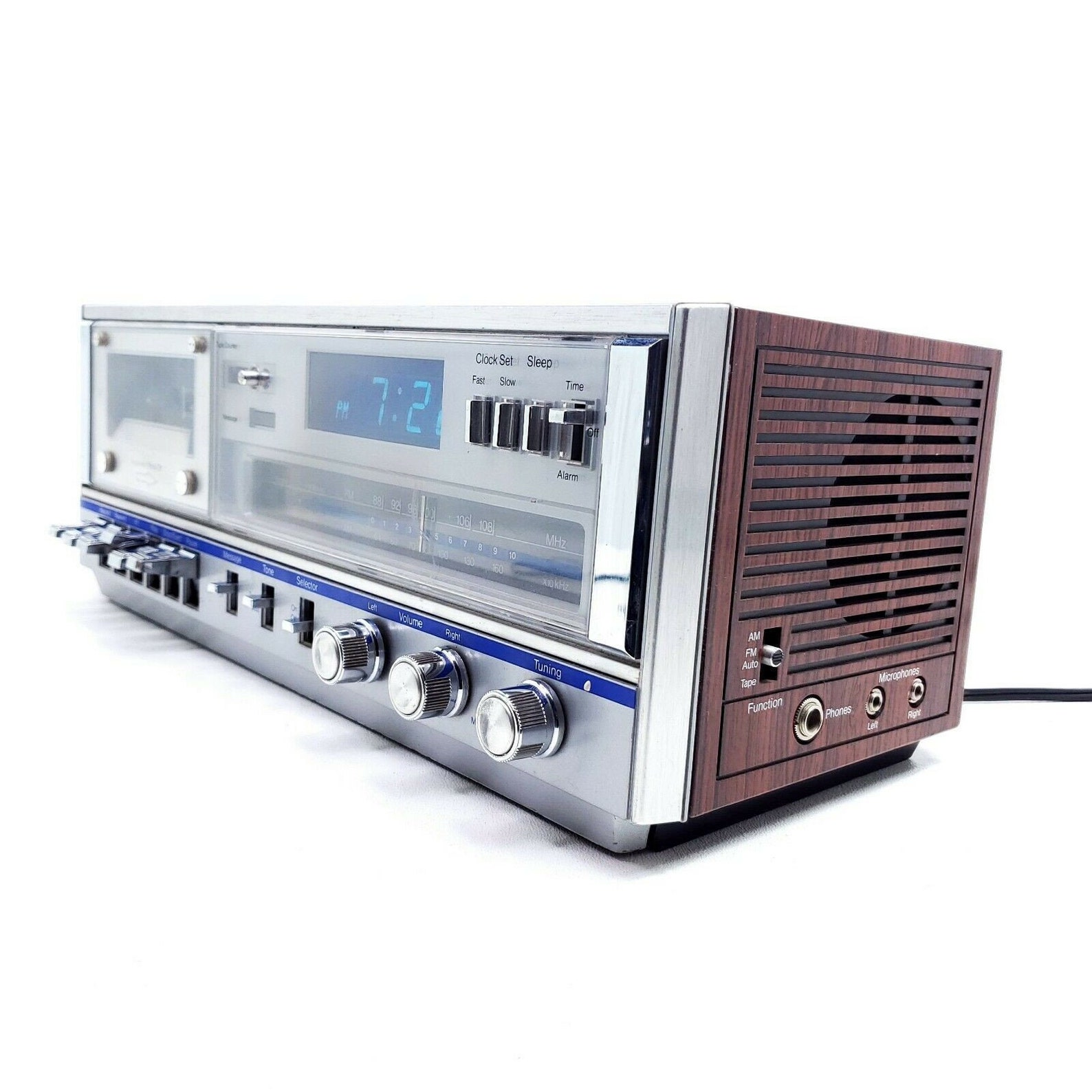 Vtg JCPenney Digital Clock Radio 8500373 Blue Display Etsy