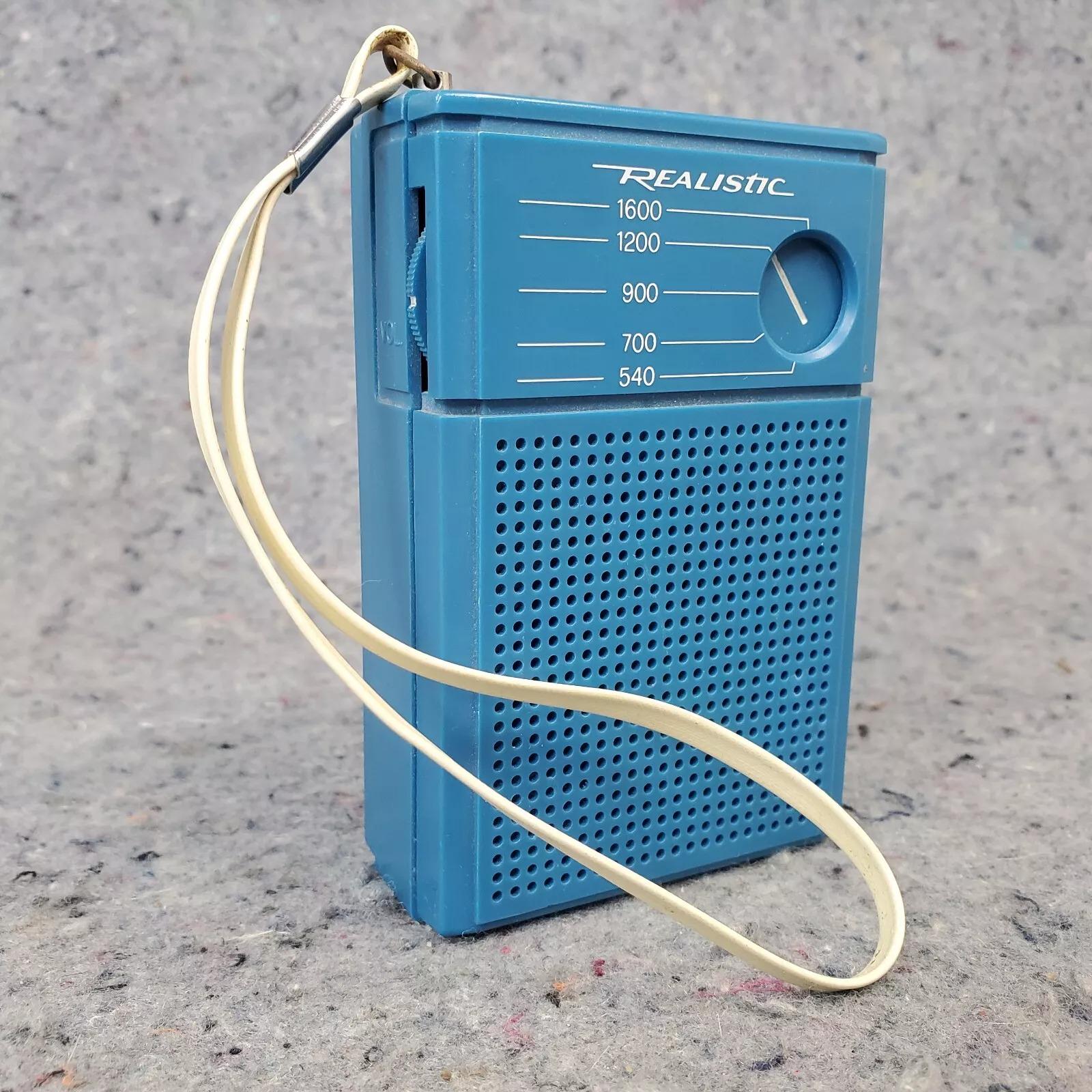 Realistic Transistor Radio Flavoradio Pocket Blueberry Blue 12-202 Handheld AM