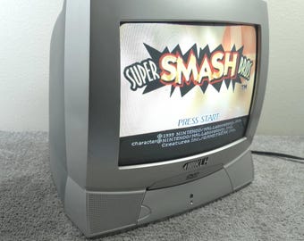 KLH Vintage Crt TV/Dvd Player Retro Gaming Television 13&quot; With AV Inputs Y2k Era