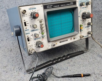 Leader LBO-508A 20MHz Dual Trace Oscilloscope Dual Channel W/Probe VTG UNTESTED