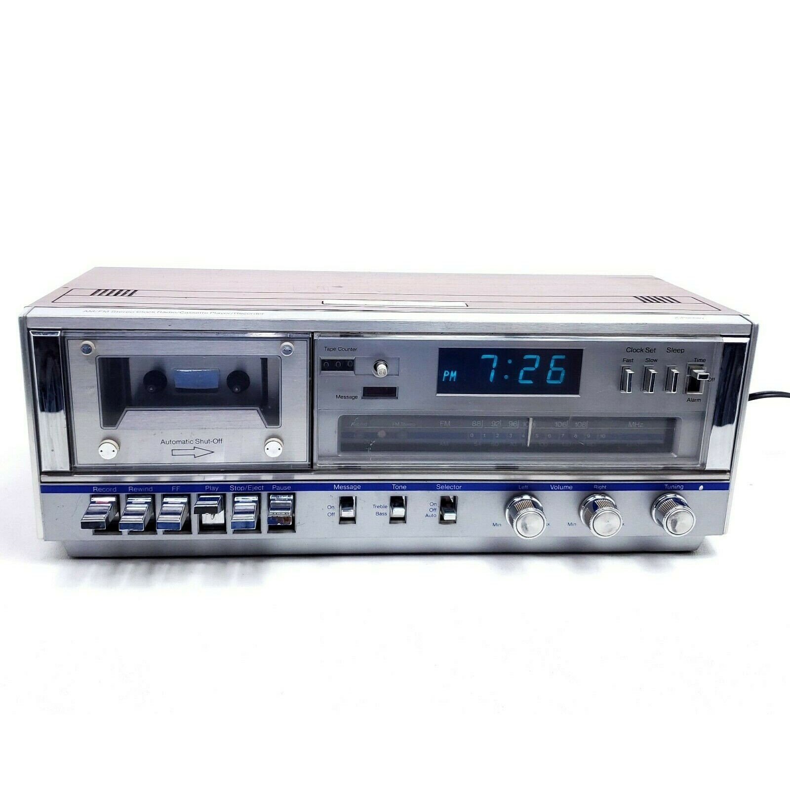 Vtg JCPenney Digital Clock Radio 8500373 Blue Display Etsy
