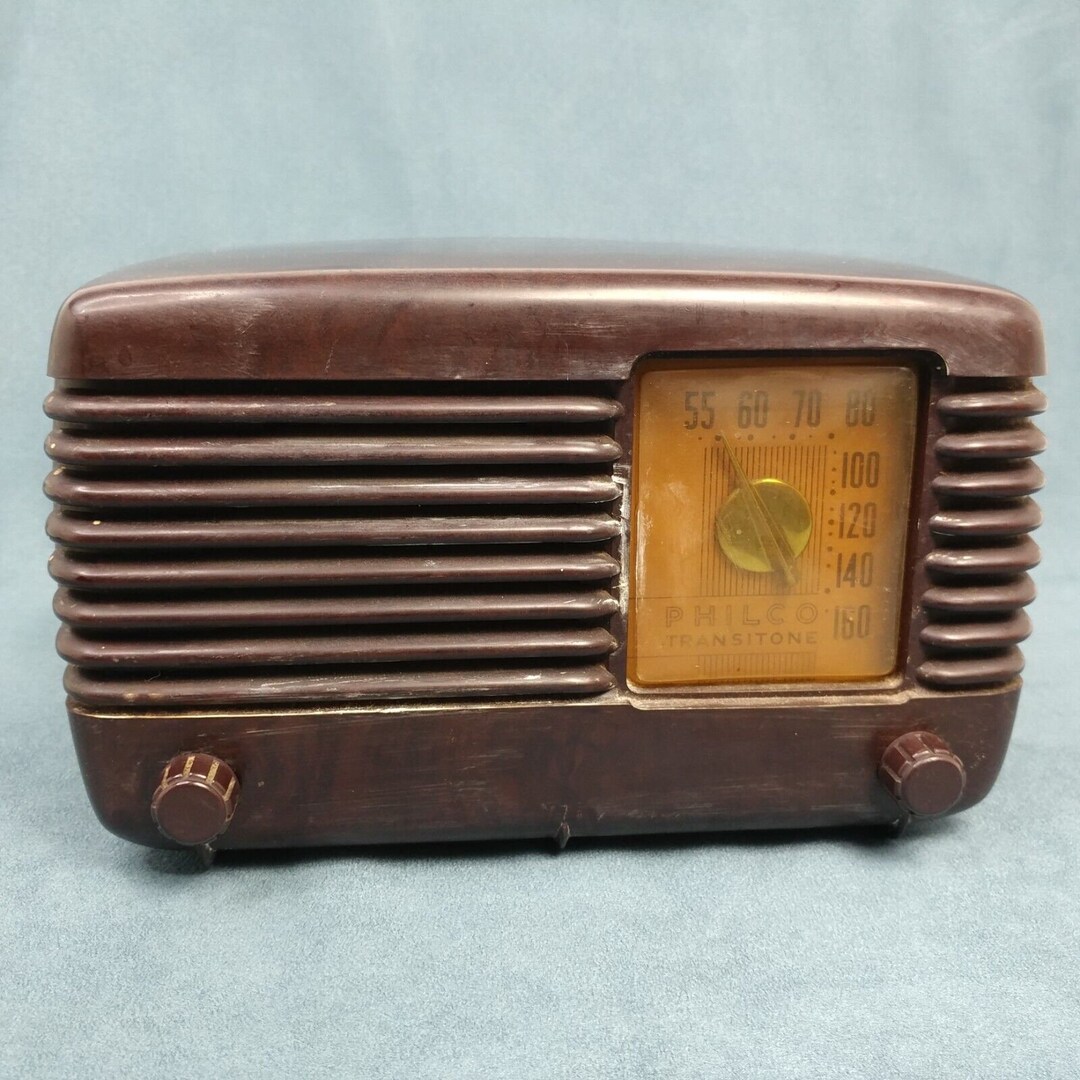 Philco Transitone Vintage Tube Radio AM Bakelite 42-PT91 Not - Etsy