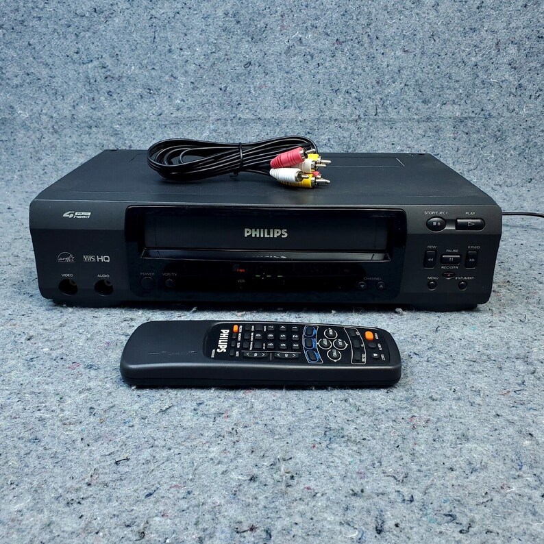 Philips VRB411AT22 VCR VHS Tape Player Video Cassette Recorder Etsy UK