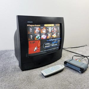 RCA Crt TV Retro Gaming Vintage 90s 1993 Television 13&quot; With Remote RF Modulator