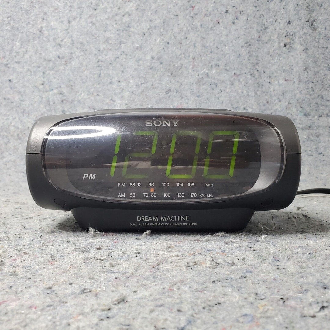 Sony Dream Machine Alarm Clock AM/FM Radio ICFC490 Retro Digital
