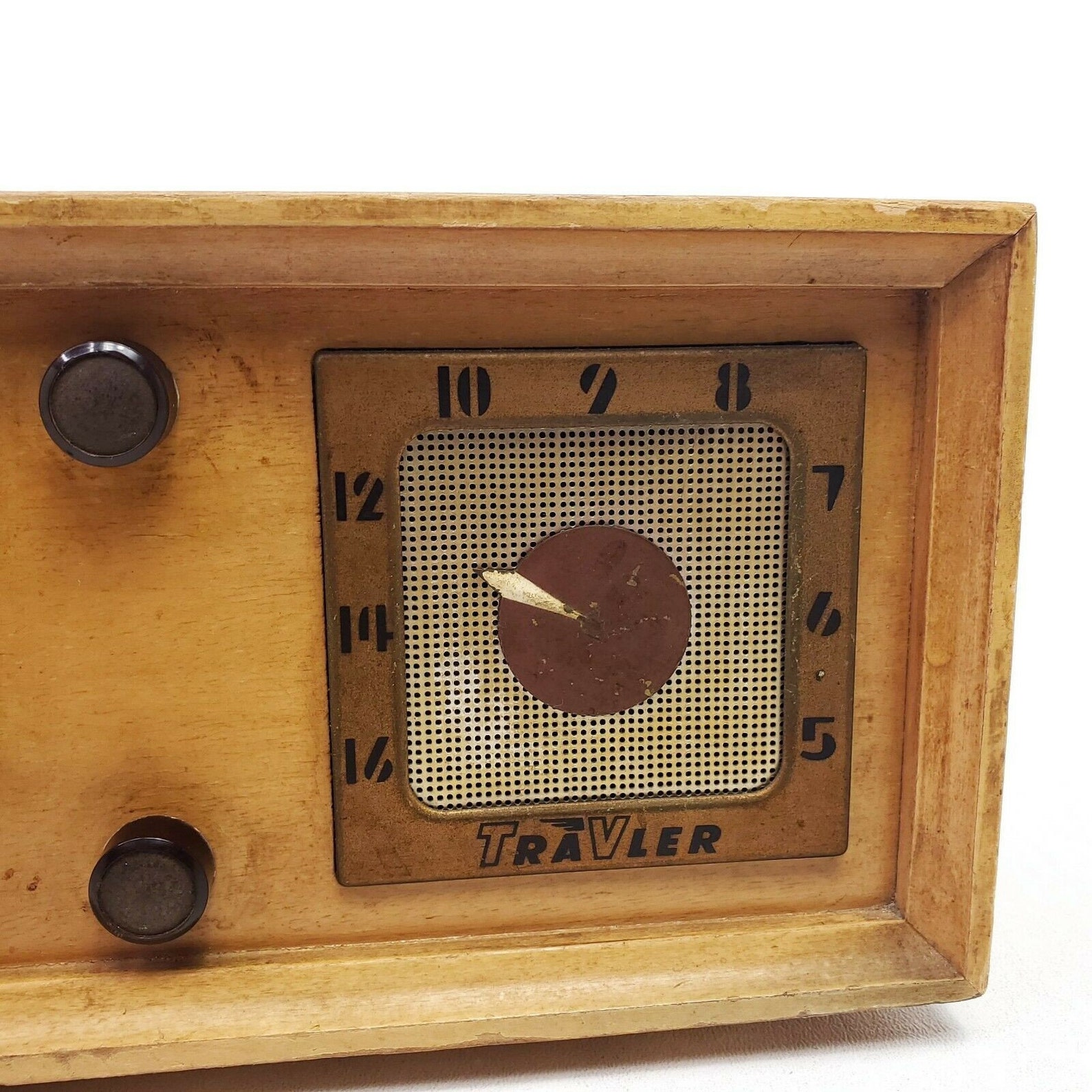 Vintage Vacuum Tube Radio Clock Telechron Wooden Etsy