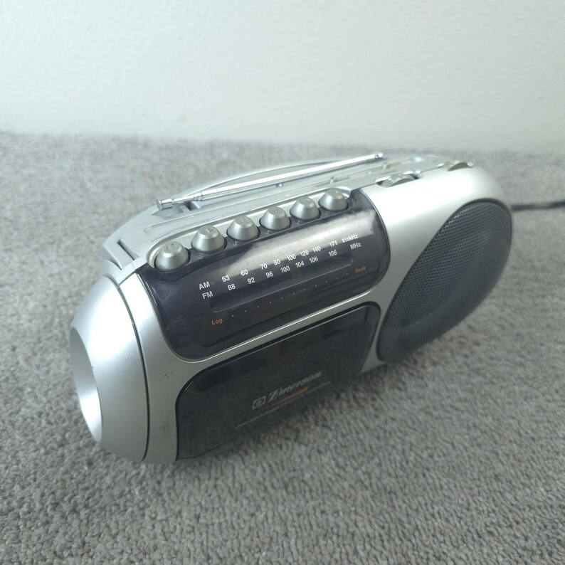 Vintage Emerson PS6429 Kassettspelare Inspelare Bärbar AM/FM Radio 1990-talets Fungerar bild 14