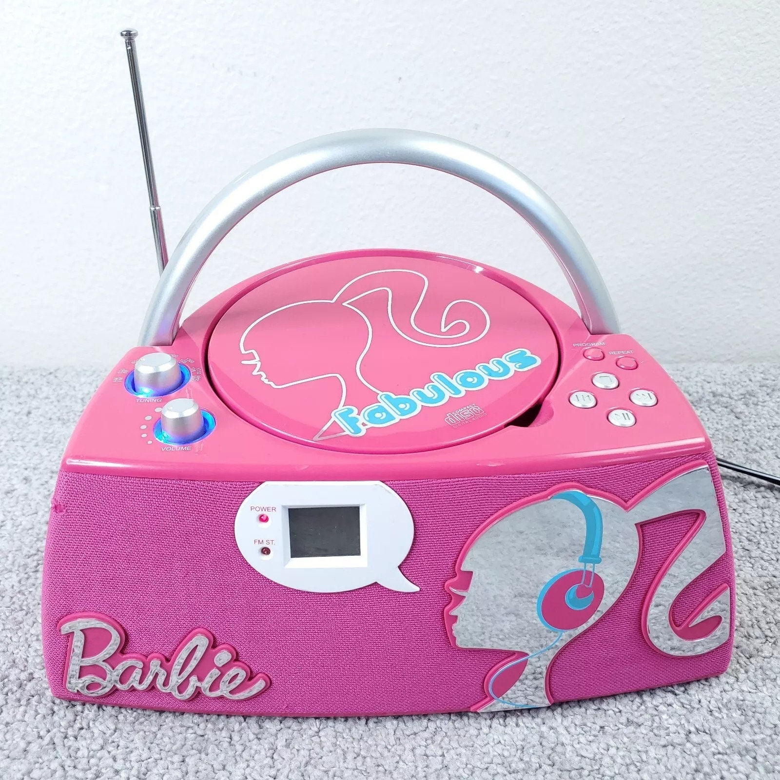 Barbie Glamtastic Boombox CD Player Radio AM FM Stereo Fabulous Pink BB11045 Etsy Canada