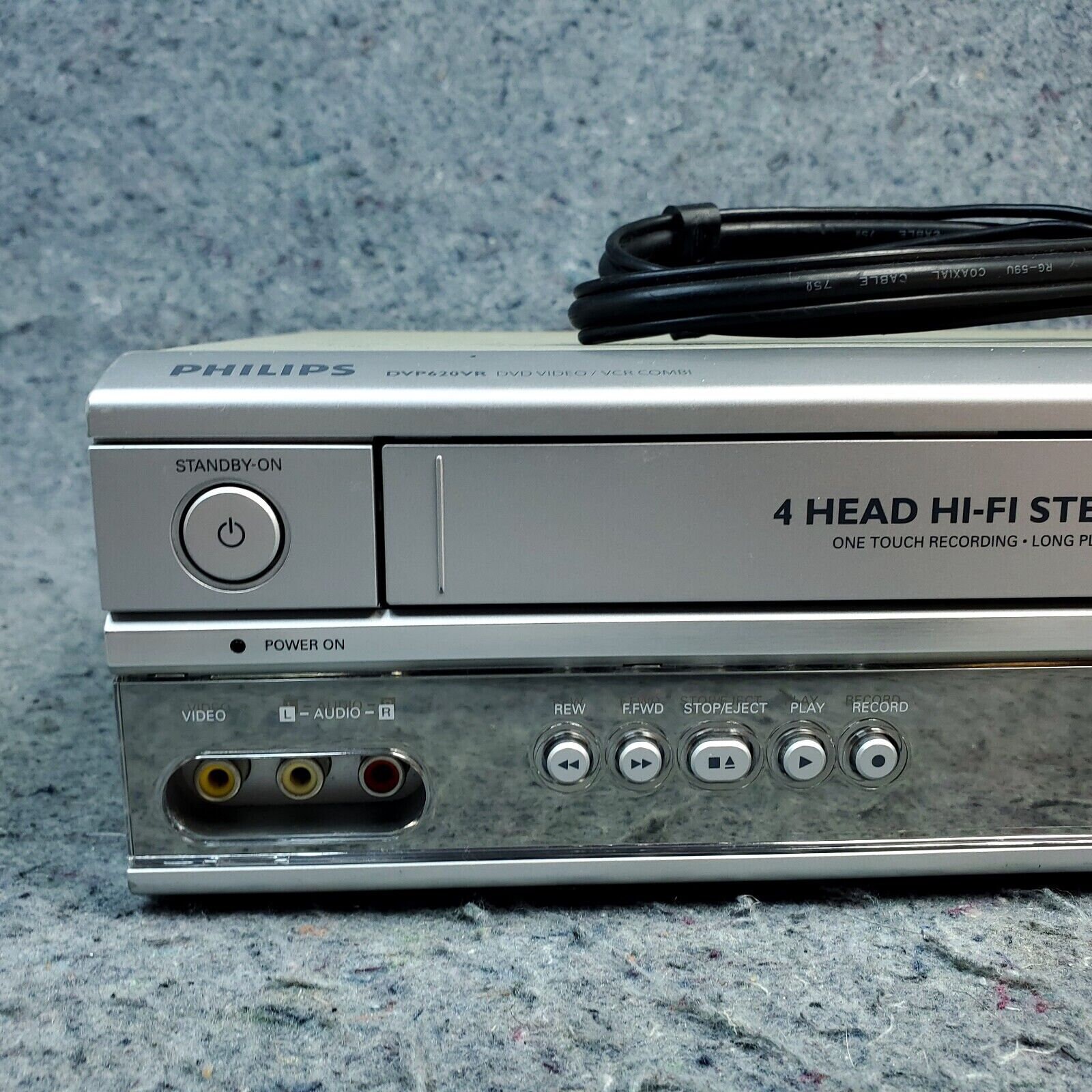 Philips DVP620VR DVD Player Vcr Vhs Recorder Combo Vintage AV Cord NO