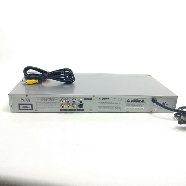 Koss CD DVd Player KS4125 Progressive Scan WMA MP3 with AV | Etsy
