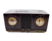 For Repair Vintage Tube Radio Alarm Clock RCA Victor 2C521 AM Brown MCM 1950 39 s