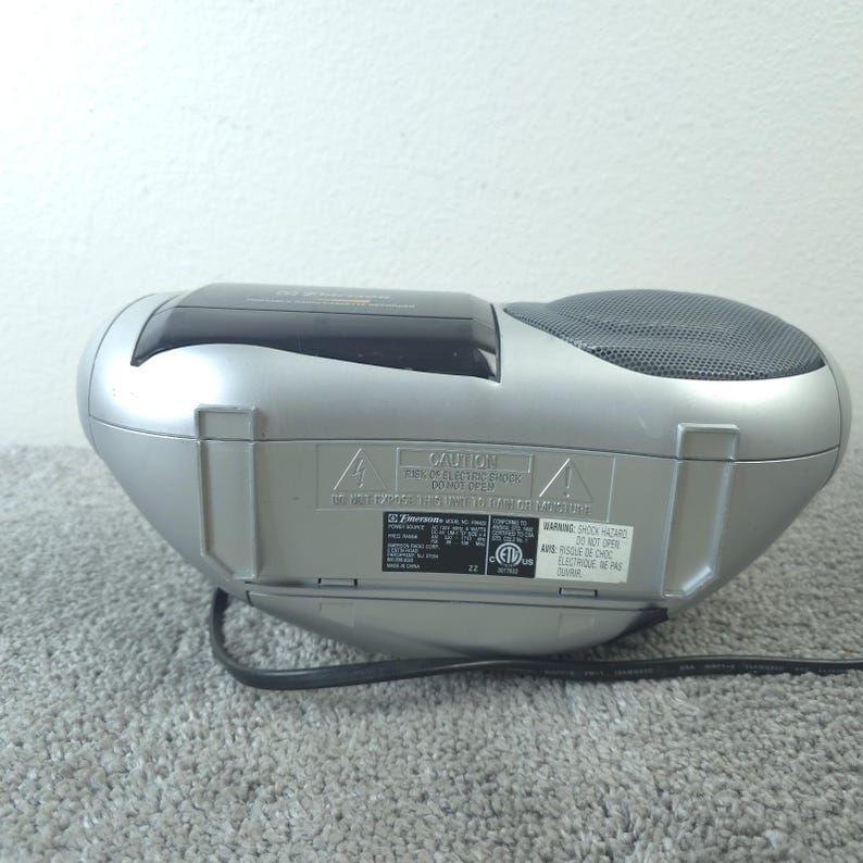 Vintage Emerson PS6429 Kassettspelare Inspelare Bärbar AM/FM Radio 1990-talets Fungerar bild 13