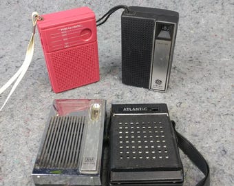GE General Electric Transistor Radio Vintage Lot of 4 AM FM Handheld Not Working