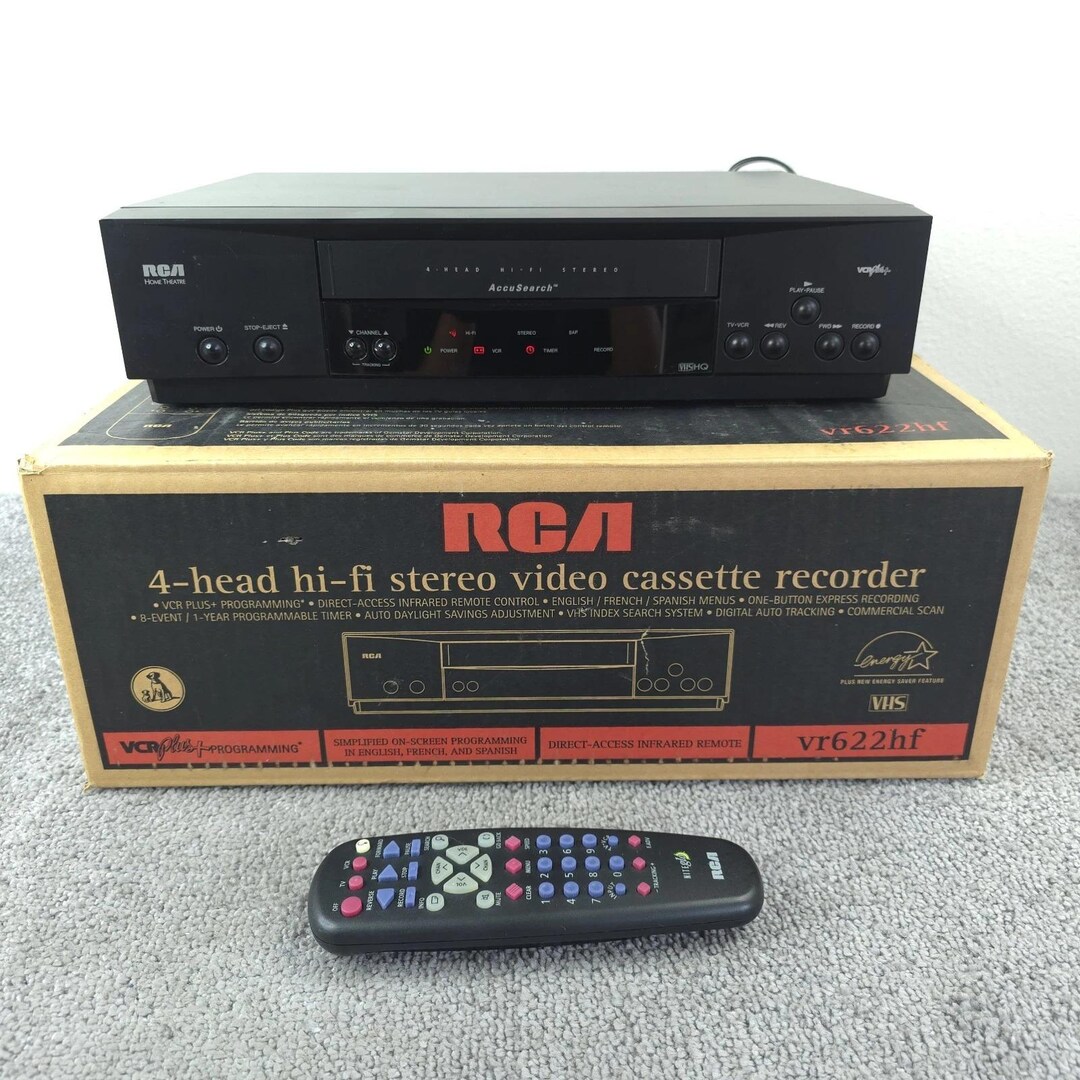 RCA Vcr VR622HF HI-FI Stereo Video Cassette Recorder Vhs Player Remote ...