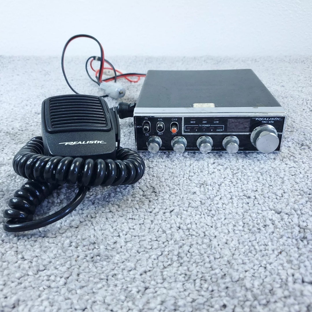 Vintage Realistic TRC474 AM CB Radio Under Dash Radio Shack 1988