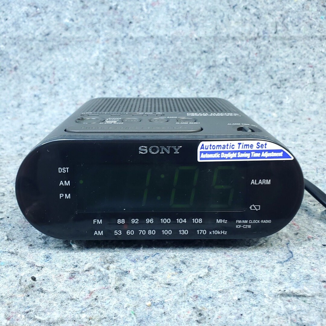 Sony ICFC218 Dream Machine Alarm Clock Radio AM/FM Green Digital
