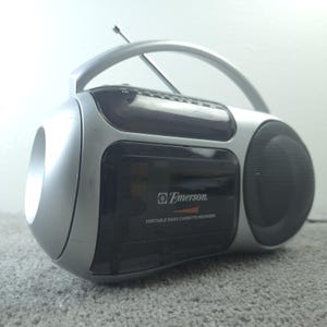 Vintage Emerson PS6429 Kassettspelare Inspelare Bärbar AM/FM Radio 1990-talets Fungerar bild 1