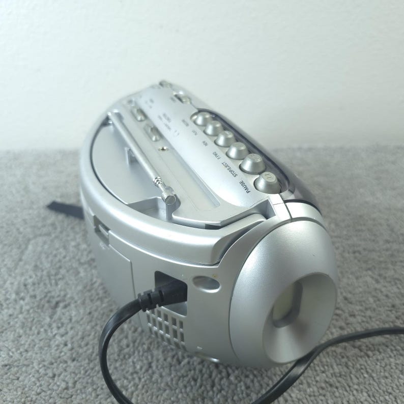 Vintage Emerson PS6429 Kassettspelare Inspelare Bärbar AM/FM Radio 1990-talets Fungerar bild 12