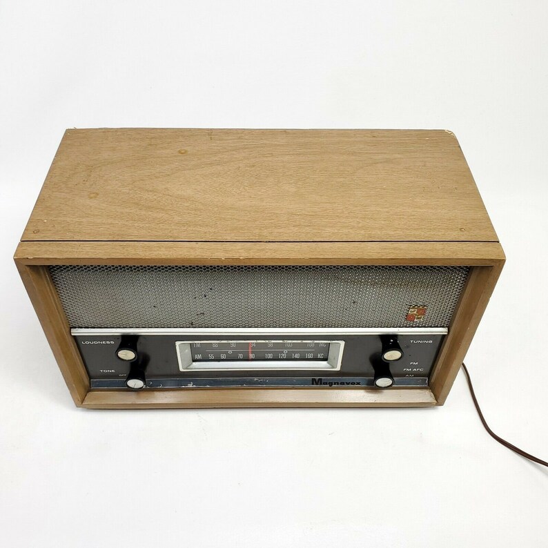Vintage Tube Radio Magnavox 3FM021 AM FM Tabletop Wood Mcm Etsy