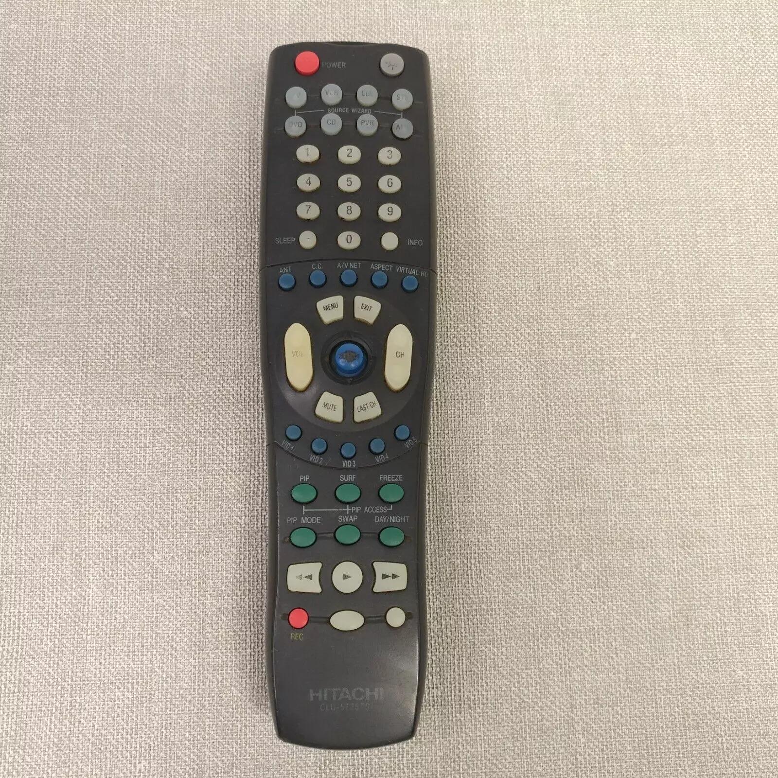 Vintage Hitachi CLU-5725TSI Remote Control Tv/DVD Original Genuine OEM Used