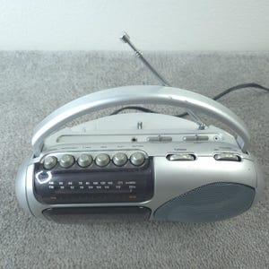 Vintage Emerson PS6429 Kassettspelare Inspelare Bärbar AM/FM Radio 1990-talets Fungerar bild 6