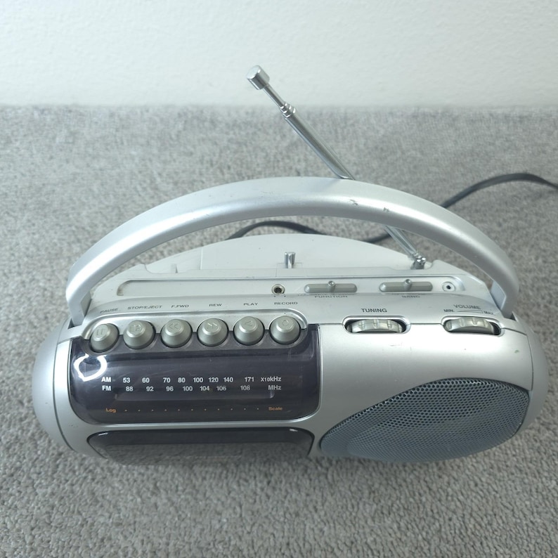 Vintage Emerson PS6429 Kassettspelare Inspelare Bärbar AM/FM Radio 1990-talets Fungerar bild 6