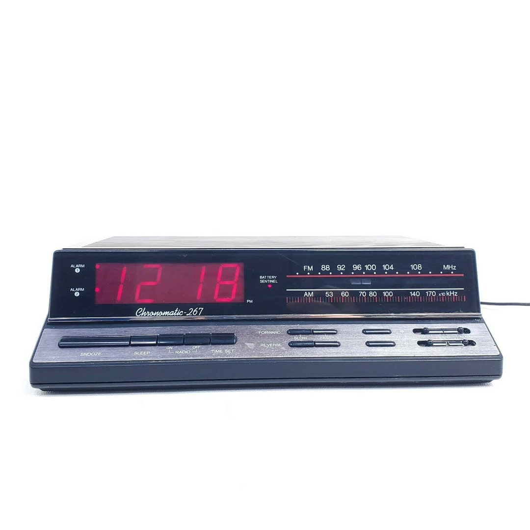 Digital Alarm Clock Radio Realistic Chronomatic 267 Radioshack Etsy