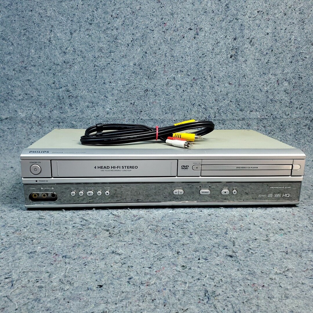Philips DVP620VR DVD Player Vcr Vhs Recorder Combo Vintage AV Cord NO