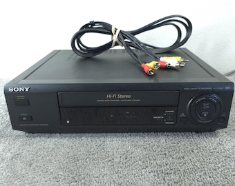 Sony SLV-675HF VCR Vintage Hi-Fi Stereo VHS Player Recorder With Rca Cable, Tested Works