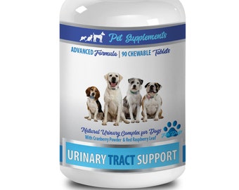 dog urinary supplement - Urinary Tract Support - For Dogs - Advanced Complex - Chewable - cranberry dog supplements - 1 Bottle (90 Chews)