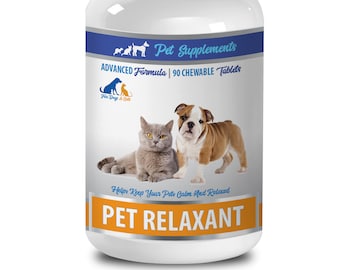 Comprimés à croquer relaxants pour animaux de compagnie - Formule calmante avancée, 90 bouchées