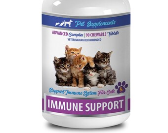 Cat Immune Support Supplement: Vet Recommended Chewable Tablets (90 Chews)