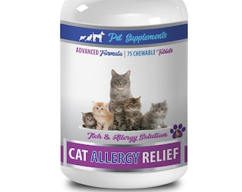 Cat Allergy Relief Complex: Itchy Skin, Quercetin & Nettle Leaf (75 Chews)