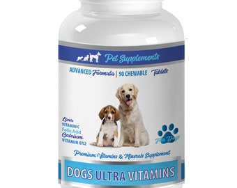 vitamins for dogs joints - Dogs Ultra Vitamins - Chewable - Advanced Formula - Premium Minerals - dog vitamin treats - 1 Bottle (90 Chews)