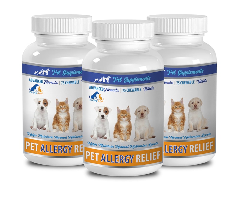 Dog Itching Skin Relief Pills Pet Allergy Relief for Dogs and Cats Advanced Formula Dog