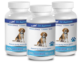Masticables para la alergia canina - Fórmula avanzada para aliviar la picazón (225 comprimidos)