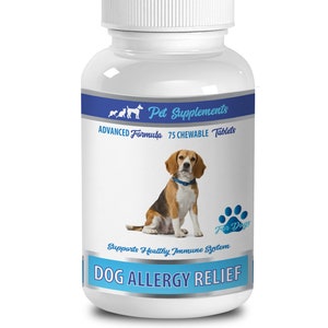 dog allergy relief pills - Dog Allergy Relief - Advanced Formula Support - Chewable - dog quercetin - 1 Bottle (75 Chews)