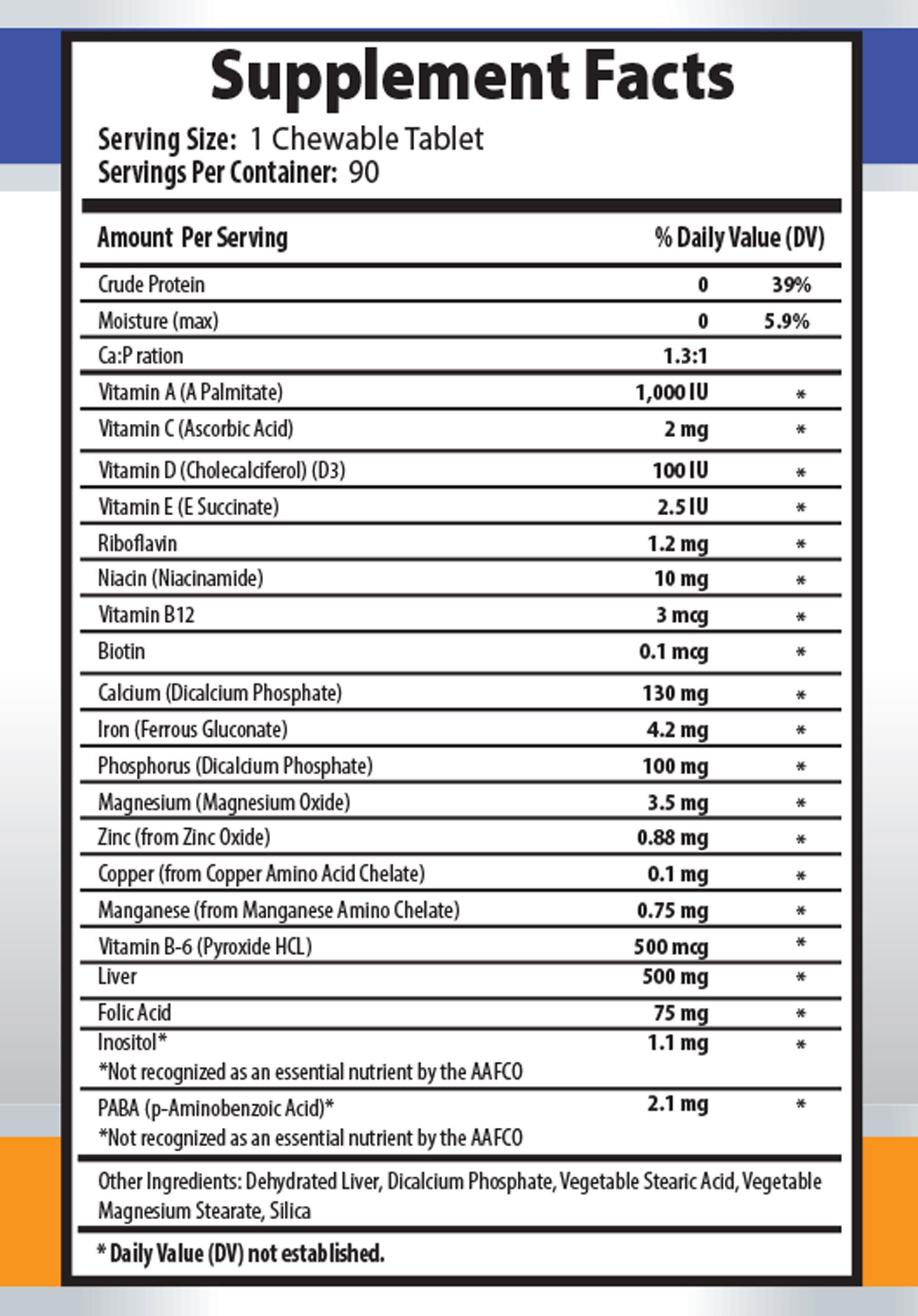 Dog Bone Supplement Large Breed Pet Ultra Vitamins Premium Minerals for