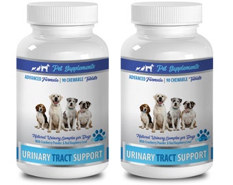 dog bladder support uti - Urinary Tract Support - For Dogs - Advanced Complex - Chewable - dog cranberry pills - 2 Bottle (180 Chews)