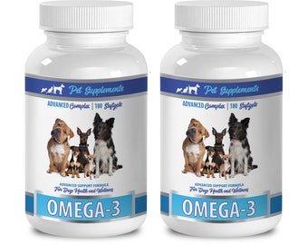 dog joint supplement liquid - Omega 3 - Advanced Complex - Health & Wellness - For Dogs - anchovy oil for dogs - 2 Bottle (360 Softgels)