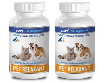 Pet Relaxant Chewable Tablets – Calming Aid for Dogs & Cats (180 Count)