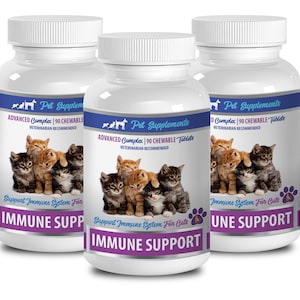 cat immune supplement - Immune Support - For Cats - Vet Recommended - Chewable - cat immune supplement - 3 Bottle (270 Chews)