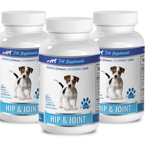 Welpen gemeinsame Ergänzung - Hip & Joint Support - für Hunde - Chewable - Hund Leber Ergänzung - Flasche 3 (360 Kautabletten)