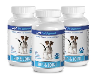 vieux chien vitamines - Hip & Joint Support - pour chiens - à croquer - mixte supplément pour mâcher chiens - 3 bouteilles (360 comprimés à croquer)