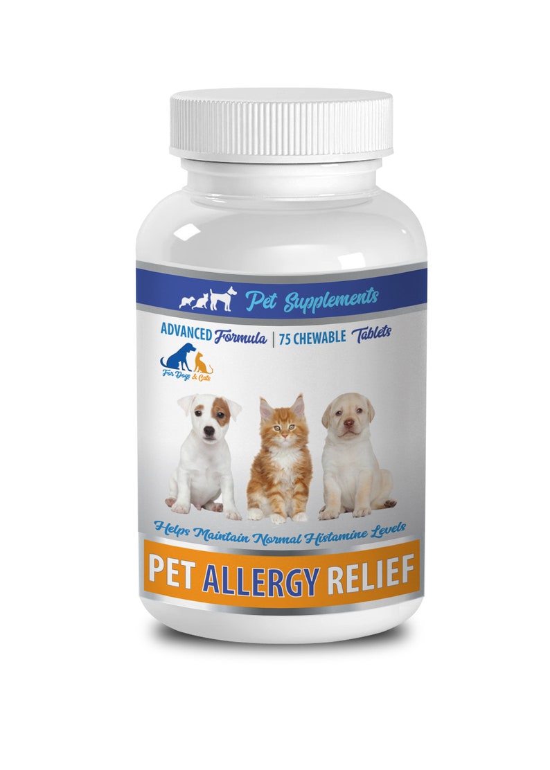 Dog Allergy Relief Pet Allergy Relief for Dogs and Cats Advanced Formula Quercetin Dogs 1 Bottle
