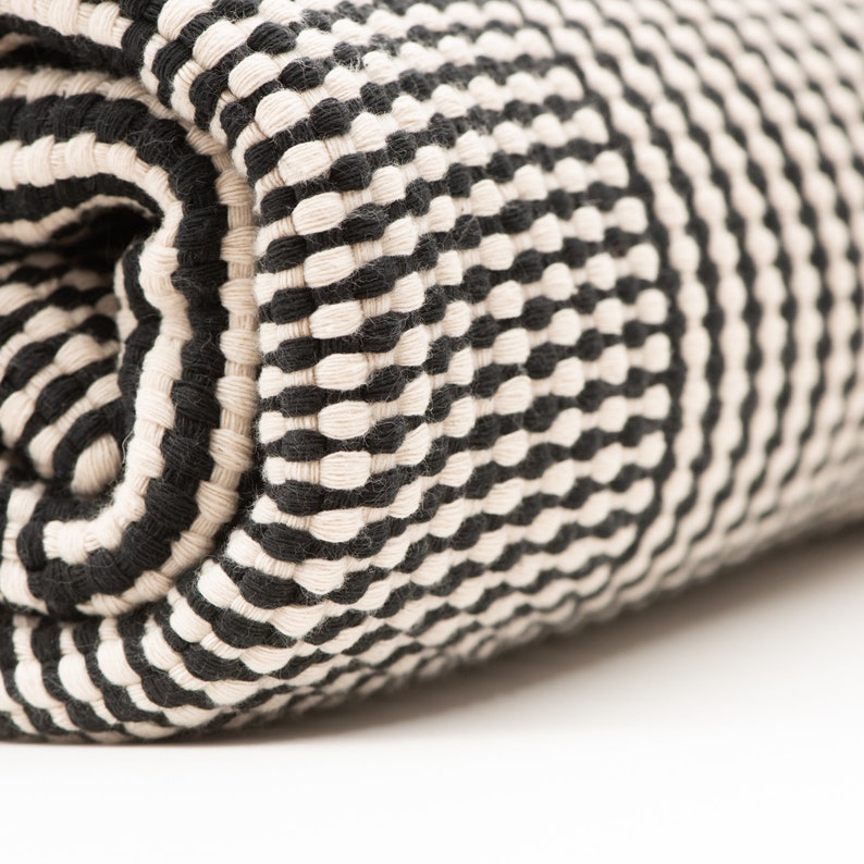 Black and White Rug Living Room Rug Bedroom Rug Handmade Etsy